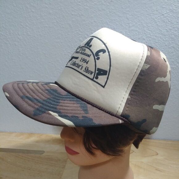 DS Vintage WVACA Gun Collector's Show 1994 Camouflage Rope Trucker Hat - Picture 2 of 7